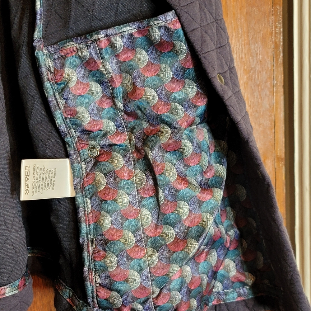 NWT-Robert Graham Tulano Quilted Shirt Jacket Navy Size 1X-Retail $355.00 - Picture 7 of 16